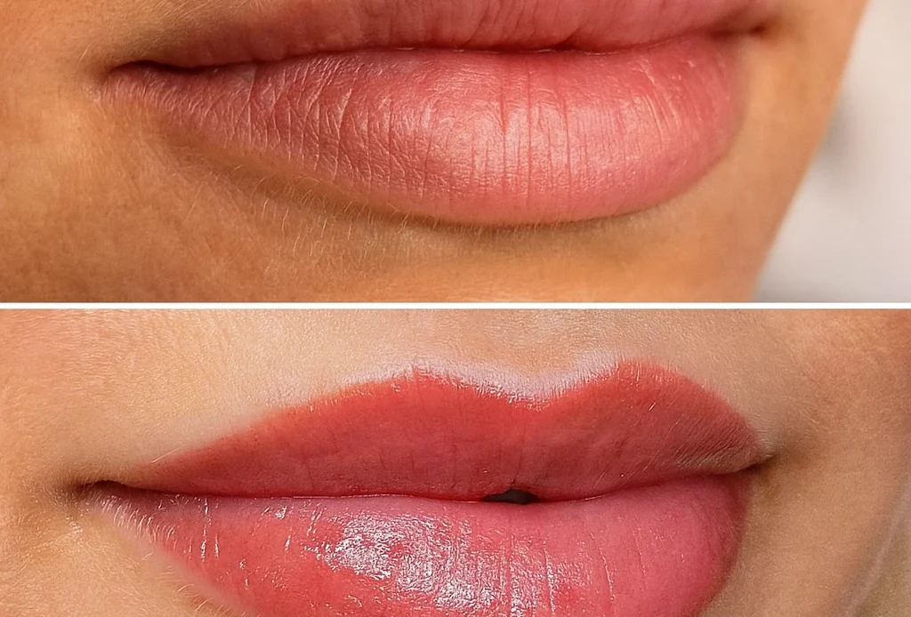 akvarelové rty Praha 9 před a po