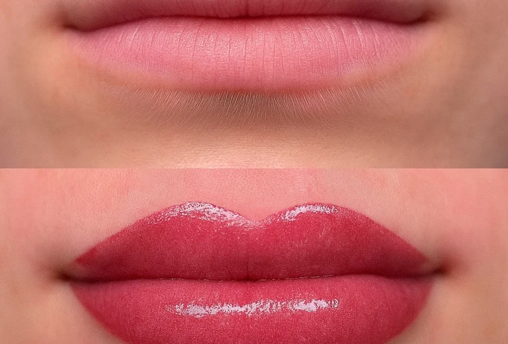 akvarelové rty Praha 9 před a po